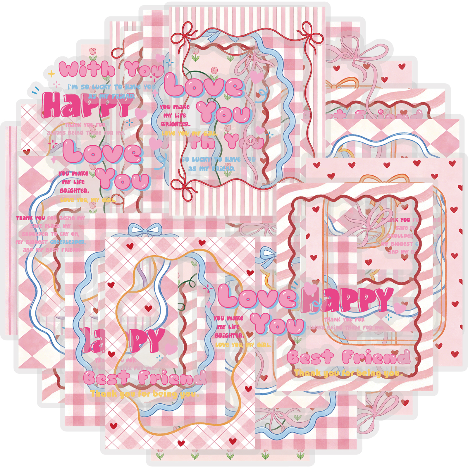 Laptop Accessories Pink - Etori Life Pink-Toned Sweet Border Journal