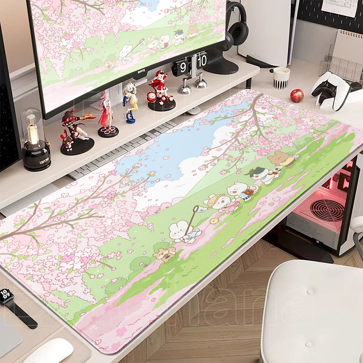 Spring Cute Rabbit Mouse Pad L - Laptop Accessories Pink reseña y precio
