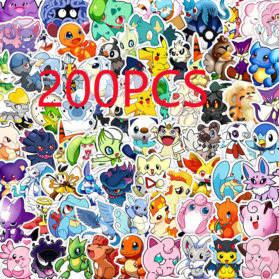 100/200pcs Pokemon Anime Stick - Laptop Accessories And Parts reseña y precio