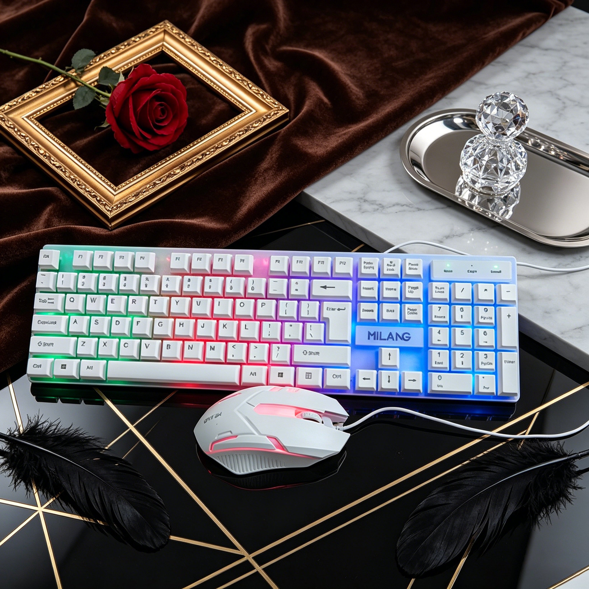 Wired RGB Backlit Keyboard Mou - Laptop Accessories Rgb reseña y precio