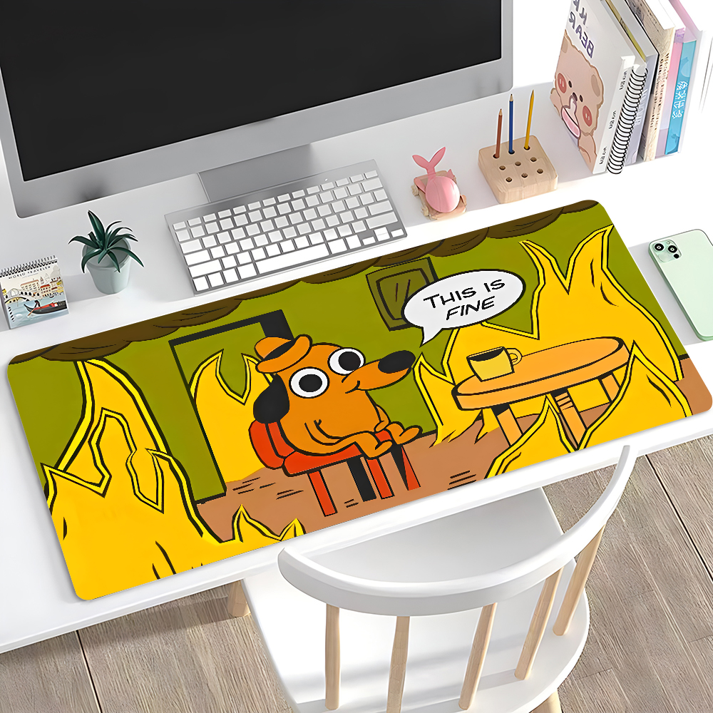 This Is Fine Dog Dachshund Mou - Laptop Extra Accessories reseña y precio