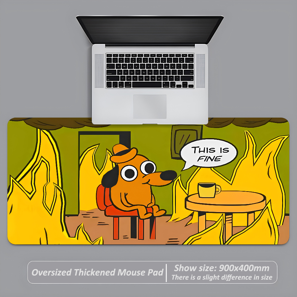 This Is Fine Dog Dachshund Mou - Laptop Extra Accessories reseña y precio