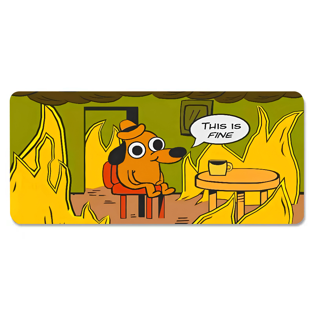 This Is Fine Dog Dachshund Mou - Laptop Extra Accessories reseña y precio
