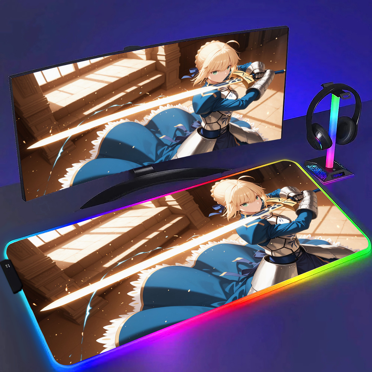 RGB Anime Fate Saber MousePad  - Laptop Accessories Rgb reseña y precio