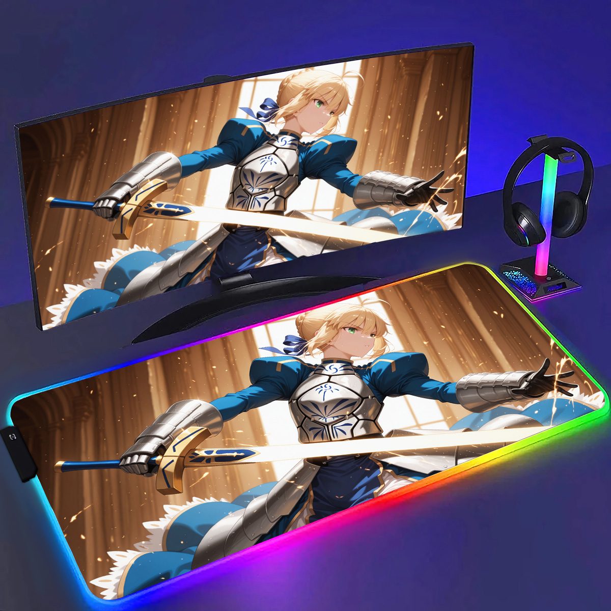 RGB Anime Fate Saber MousePad  - Laptop Accessories Rgb reseña y precio
