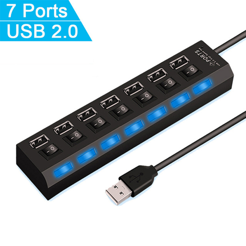 7 Port USB 2.0 Hub Splitter Fo - Laptop Accessories And Parts reseña y precio