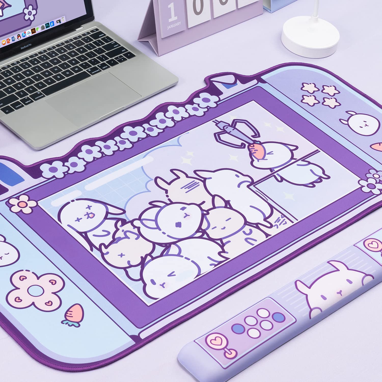 Large Kawaii Gaming Mouse Pad  - Laptop Accessories Pink reseña y precio