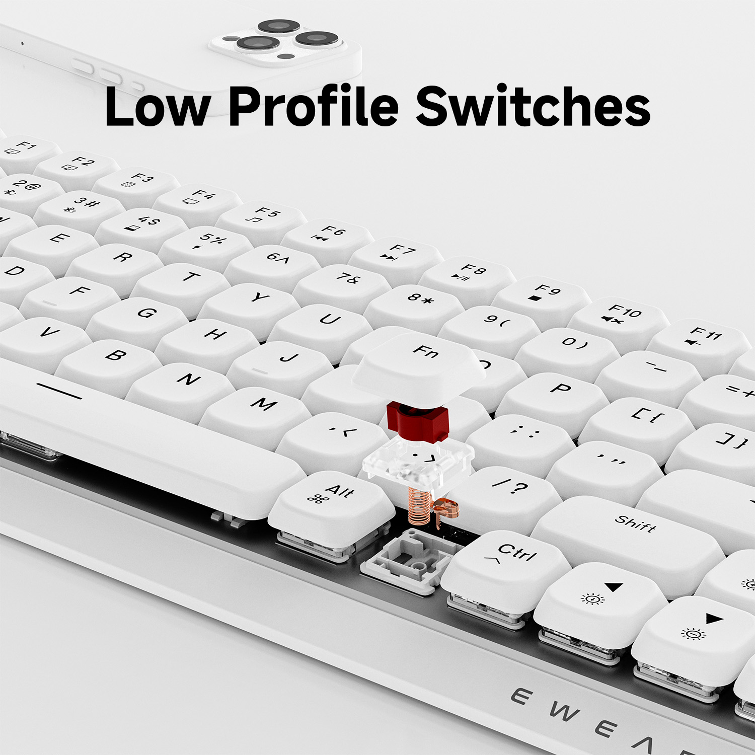 EWEADN 84 Keys Tri-Mode Low Pr - Laptop Extra Accessories reseña y precio